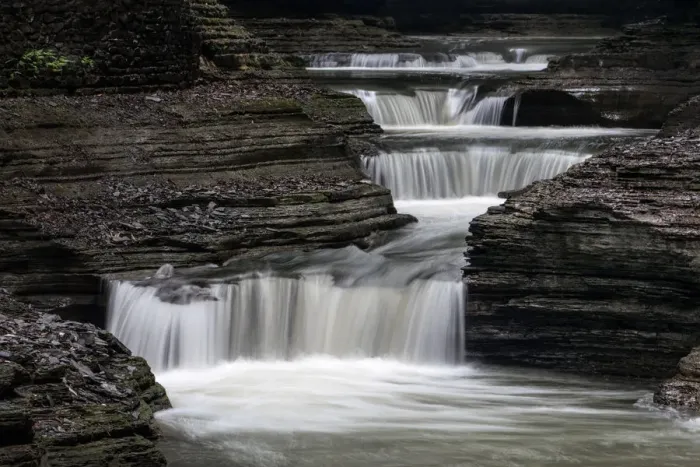 Framed Print : Cascades. Glen Creek runs descends 400 feet past 200-foot cliffs Framed Print : Cascades. Glen Creek runs descends 400 feet past 200-foot cliffs