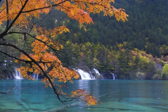 Framed Print : Cascades of Dragon Lake
