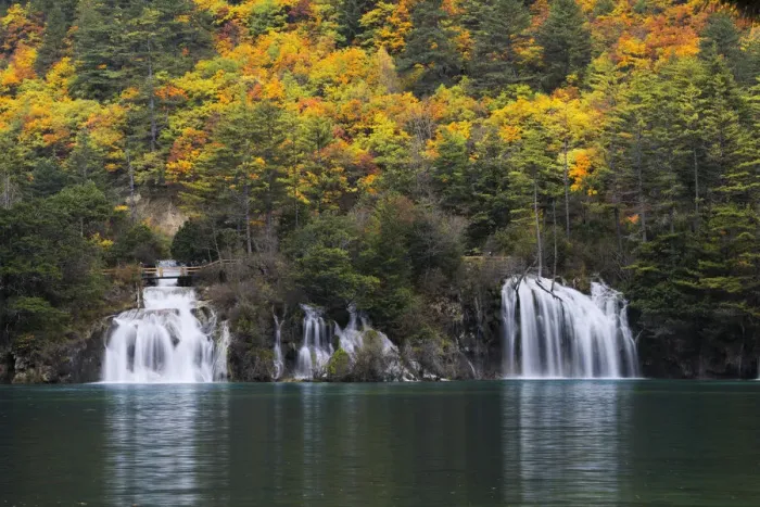 Framed Print : Cascades of Dragon Lake