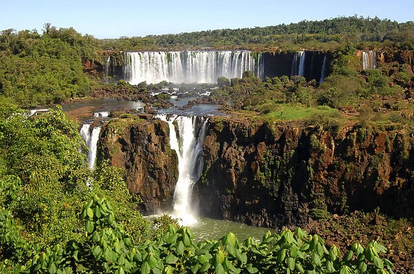 Cascades Iguazu Waterfalls Argentina Brazil