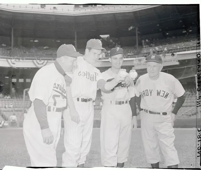 Framed Print : Casey Stengel with Baseball Players Framed Print : Casey Stengel with Baseball Players