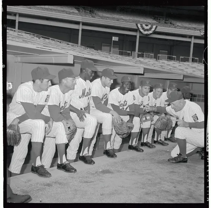 Framed Print : Casey Stengel Coaching His Players Before Baseball Game Framed Print : Casey Stengel Coaching His Players Before Baseball Game