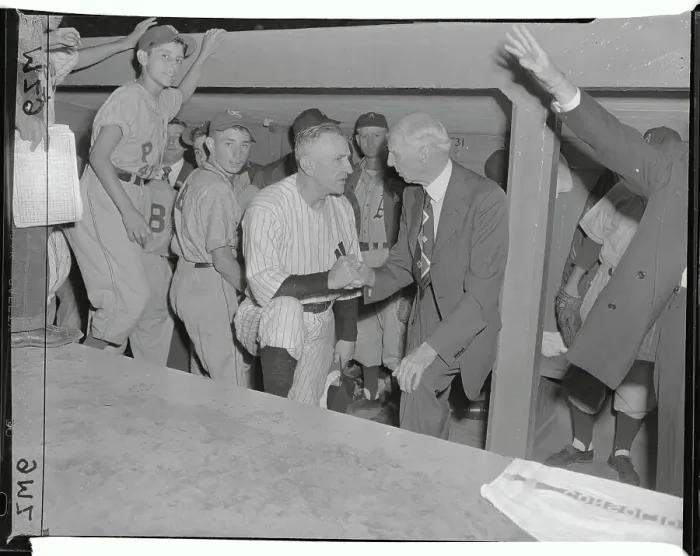 Framed Print : Casey Stengel and Connie Mack