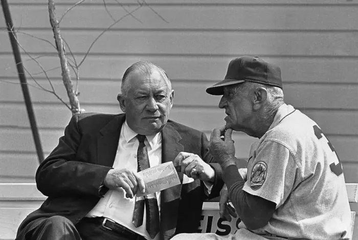 Framed Print : Casey Stengel and George M. Weiss in Private Conversation Framed Print : Casey Stengel and George M. Weiss in Private Conversation