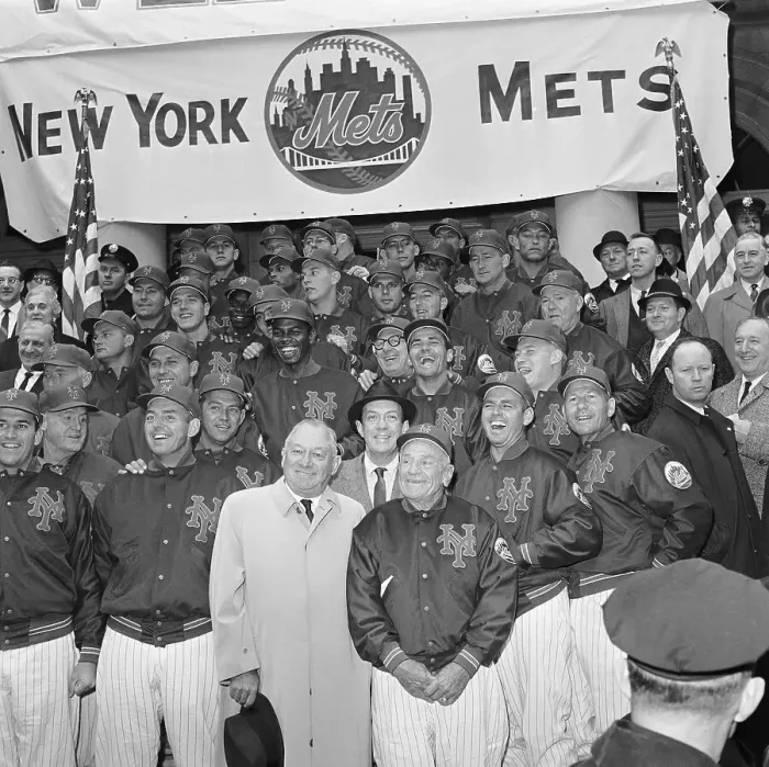 Framed Print : Casey Stengel and George Weiss Posing for Camera During Celebration with mayor of New York Framed Print : Casey Stengel and George Weiss Posing for Camera During Celebration with mayor of New York