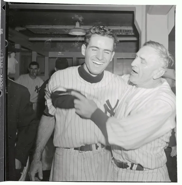 Framed Print : Casey Stengel with Gerry Coleman Framed Print : Casey Stengel with Gerry Coleman