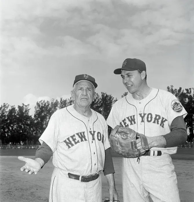 Framed Print : Casey Stengel and Gil Hodges of the New York Mets Framed Print : Casey Stengel and Gil Hodges of the New York Mets