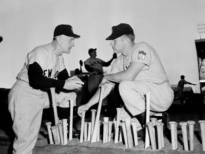 Framed Print : Casey Stengel and Mickey Mantle in Conversation Framed Print : Casey Stengel and Mickey Mantle in Conversation