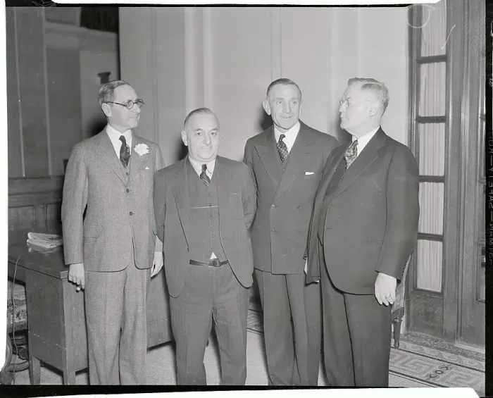 Framed Print : Casey Stengel Posing with Boston Bees Officials Framed Print : Casey Stengel Posing with Boston Bees Officials