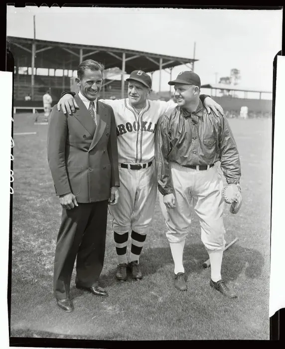 Framed Print : Casey Stengel Posing with Team Player and Boston Braves Friend Framed Print : Casey Stengel Posing with Team Player and Boston Braves Friend