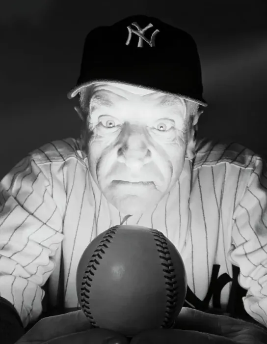 Framed Print : Casey Stengel Reading the Yankees Fortune Framed Print : Casey Stengel Reading the Yankees Fortune