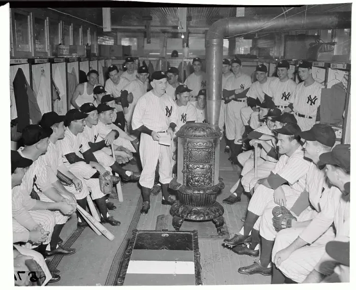 Framed Print : Casey Stengel Speaking with Yankees Framed Print : Casey Stengel Speaking with Yankees