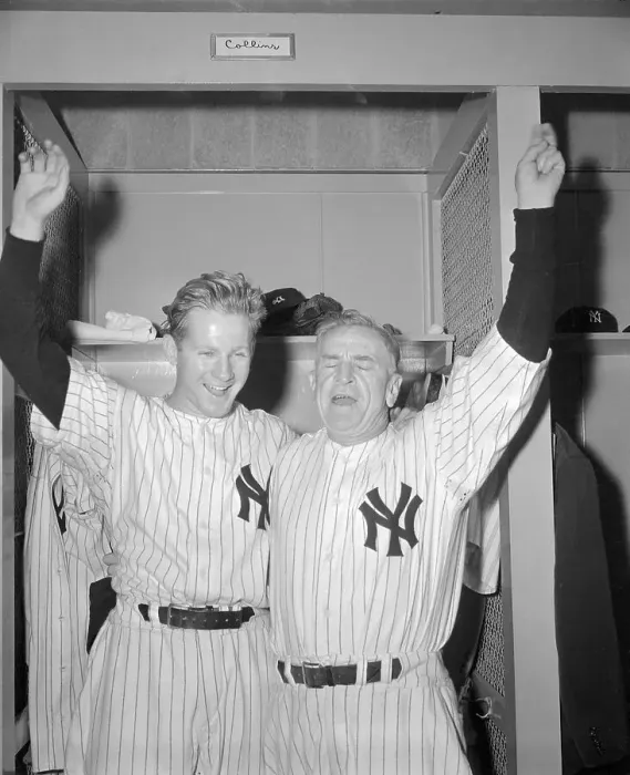 Framed Print : Casey Stengel and Whitey Ford Rejoicing after Win Framed Print : Casey Stengel and Whitey Ford Rejoicing after Win