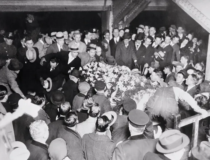 Framed Print : Casket of Knute Rockne Being Transported Framed Print : Casket of Knute Rockne Being Transported