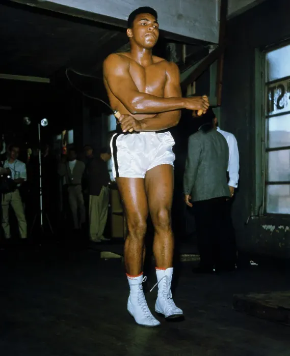 Framed Print : Cassias Clay Training for Fight