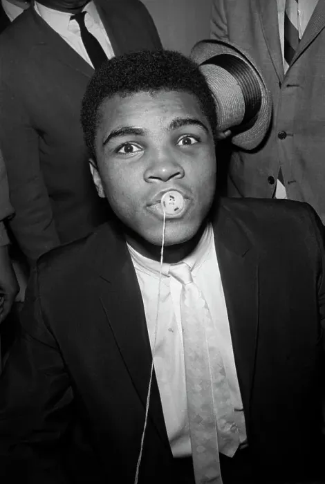 Framed Print : Cassius Clay Buttoning His Lips Framed Print : Cassius Clay Buttoning His Lips