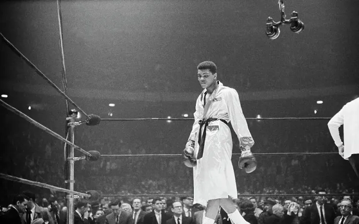 Framed Print : Cassius Clay Glaring At Crowd Framed Print : Cassius Clay Glaring At Crowd