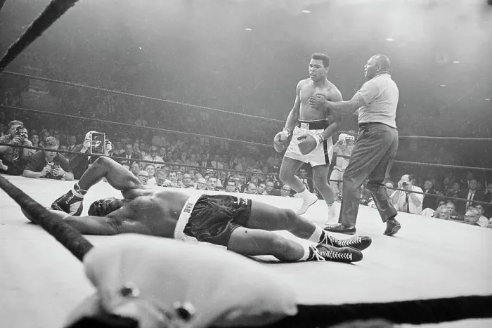 Framed Print : Cassius Clay Knocking Out Liston Framed Print : Cassius Clay Knocking Out Liston