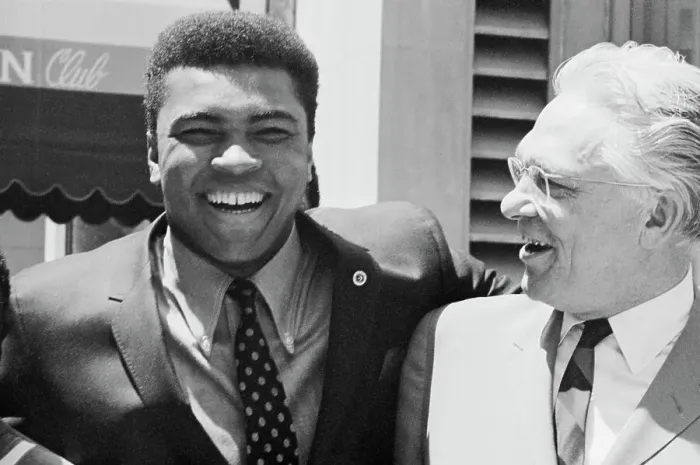 Framed Print : Cassius Clay Laughing with Attorney Hayden Covington