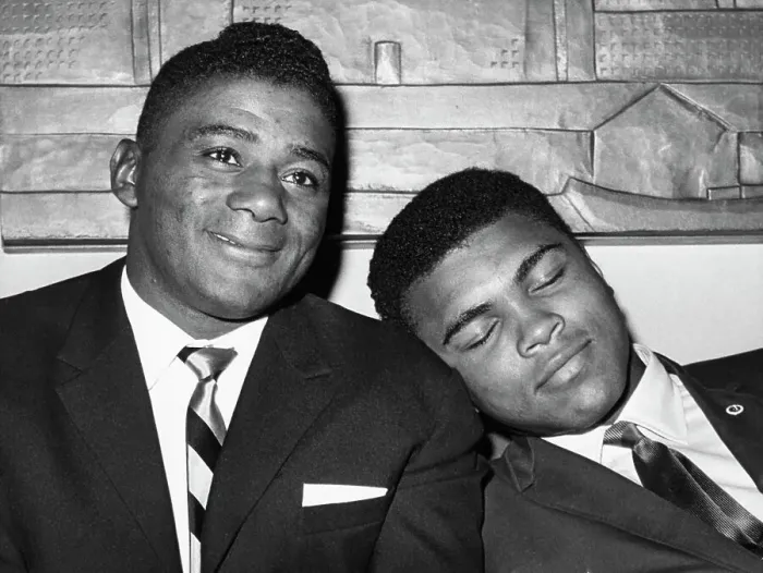 Framed Print : Cassius Clay Napping on Floyd Patterson's Shoulder Framed Print : Cassius Clay Napping on Floyd Patterson's Shoulder