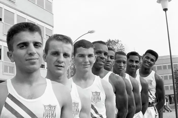 Framed Print : Cassius Clay with Olympic Boxing Teammates