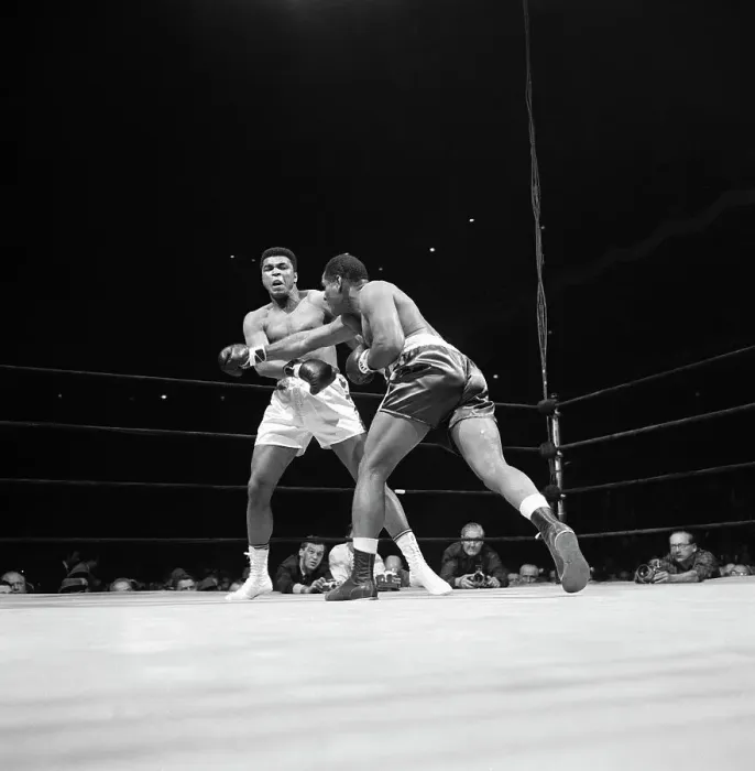 Framed Print : Cassius Clay and Opponent in Action Framed Print : Cassius Clay and Opponent in Action