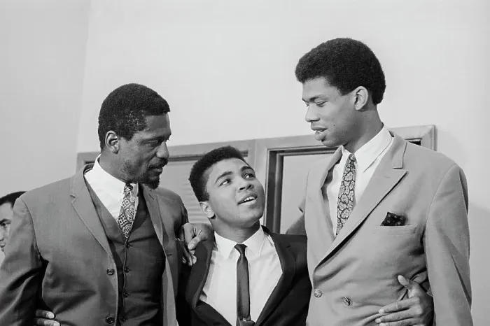 Framed Print : Cassius Clay with Bill Russell and Lew Alcindor Framed Print : Cassius Clay with Bill Russell and Lew Alcindor