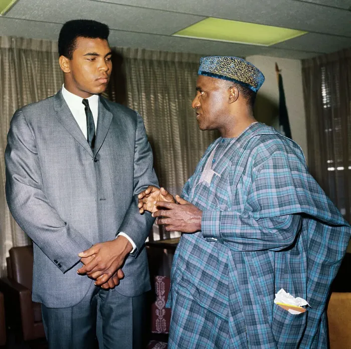 Framed Print : Cassius Clay and S.O. Adebo Framed Print : Cassius Clay and S.O. Adebo