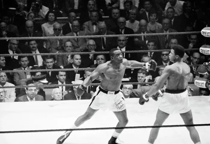 Framed Print : Cassius Clay and Sonny Liston During Bout Framed Print : Cassius Clay and Sonny Liston During Bout