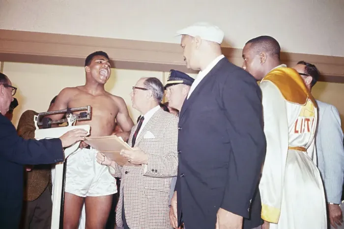 Framed Print : Cassius Clay Yelling at Sonny Liston
