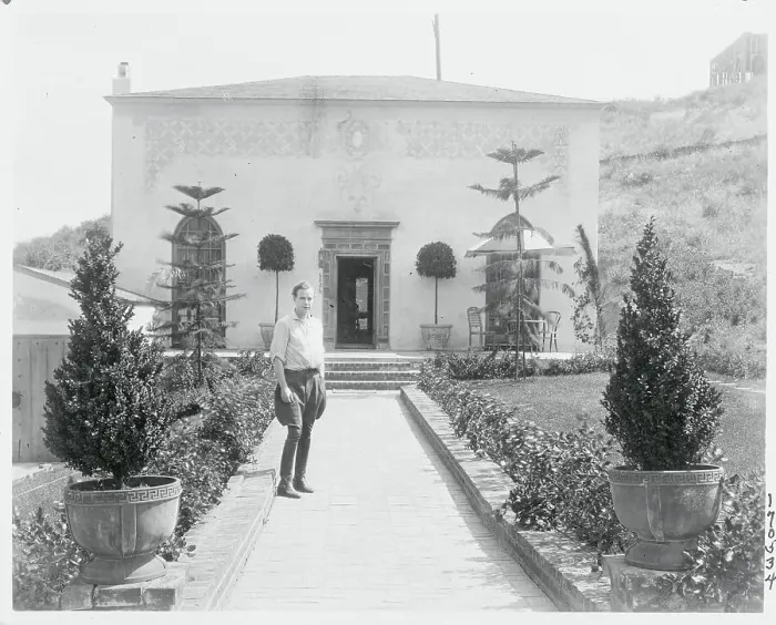 Framed Print : Casson Ferguson Posing Outside His House