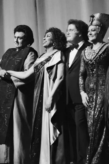 Framed Print : Cast & Director Of Aida Takes Bow Framed Print : Cast & Director Of Aida Takes Bow