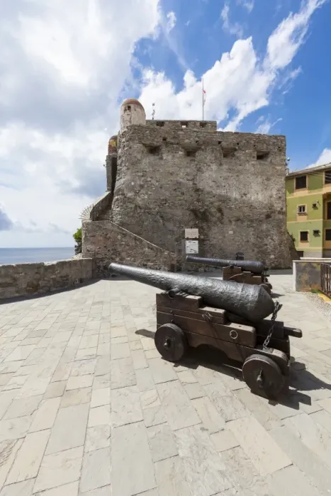 Framed Print : Castello della Dragonara in Camogli Fortress, Province of Genoa, Liguria, Italian Riviera, The Levant, Italy