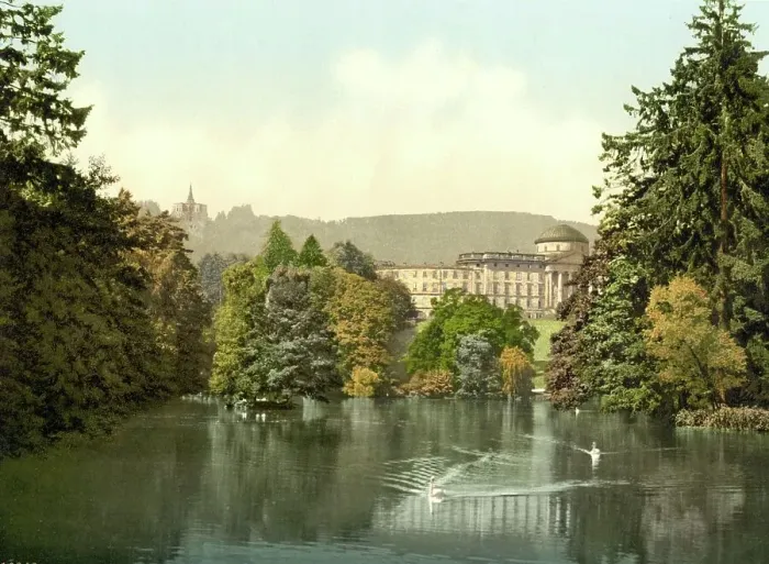 Framed Print : Castle and Hercules, Wilhelmshoehe, Kassel, Hesse, Germany, Historic, digitally restored reproduction of a photochrome print from the 1890s Framed Print : Castle and Hercules, Wilhelmshoehe, Kassel, Hesse, Germany, Historic, digitally restored reproduction of a photochrome print from the 1890s