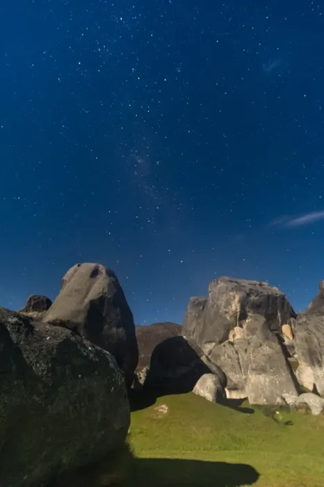 Framed Print : Castle hill landscape with stars Framed Print : Castle hill landscape with stars