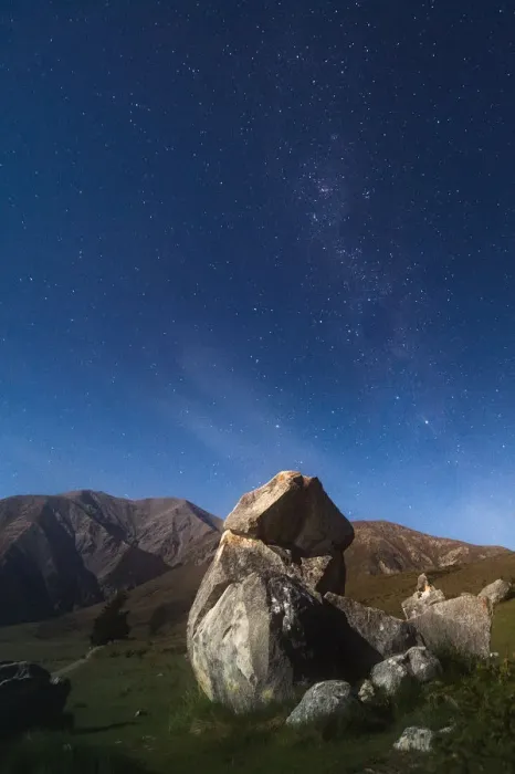 Framed Print : Castle hill landscape with stars Framed Print : Castle hill landscape with stars