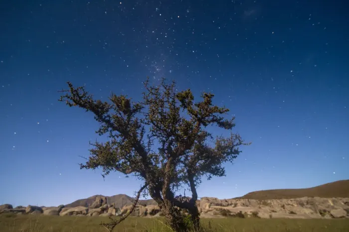 Framed Print : Castle hill landscape with stars Framed Print : Castle hill landscape with stars