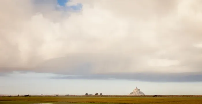 Framed Print : Castle in the Sky of Mont-Saint-Michel, Normandy, France