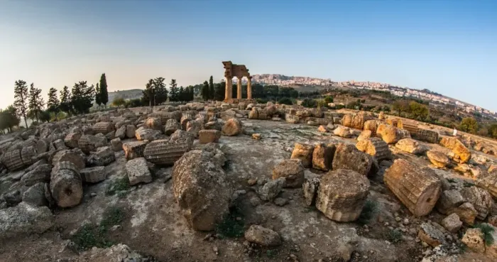 Framed Print : Castor and Pollux ruins Framed Print : Castor and Pollux ruins