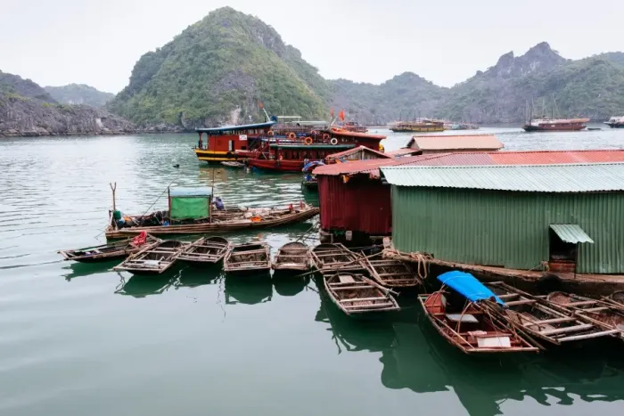 Framed Print : Cat Ba fishing port Framed Print : Cat Ba fishing port