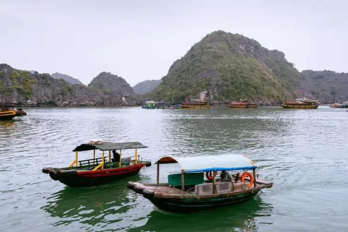 Framed Print : Cat Ba fishing port Framed Print : Cat Ba fishing port