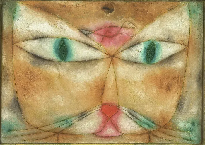 Framed Print : Cat and Bird. Artist: Klee, Paul (1879-1940) Framed Print : Cat and Bird. Artist: Klee, Paul (1879-1940)