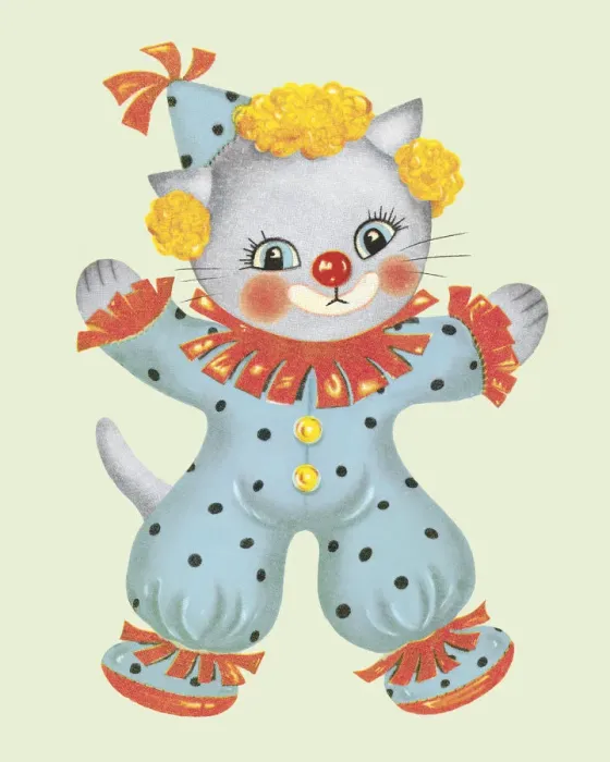 Framed Print : Cat Clown Framed Print : Cat Clown