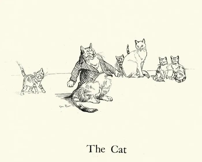 Framed Print : The Cat, from the Nursery Rhyme, Hey Diddle Diddle Framed Print : The Cat, from the Nursery Rhyme, Hey Diddle Diddle