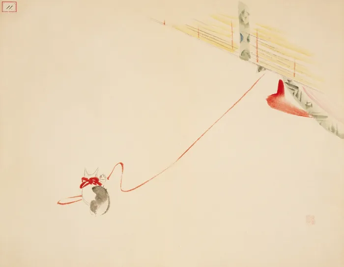 Framed Print : Cat on String Framed Print : Cat on String