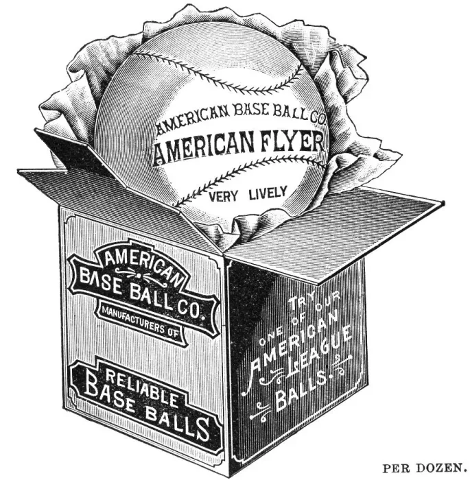 Framed Print : Catalog Illustration of an American Flyer Baseball Framed Print : Catalog Illustration of an American Flyer Baseball