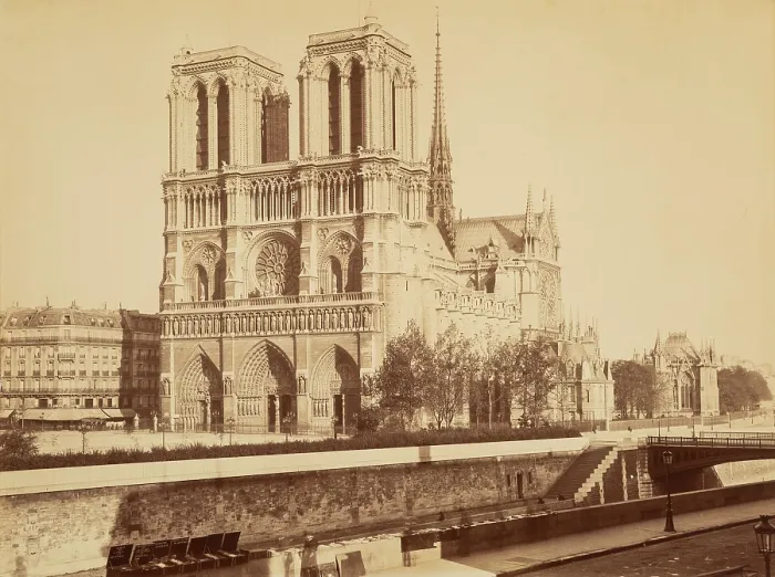 Framed Print : The Cathedral at Notre Dame, Albumen Framed Print : The Cathedral at Notre Dame, Albumen