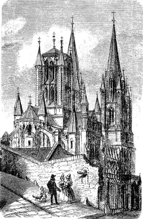 Framed Print : The Cathedral Notre-Dame de Coutances of Coutances, Normandy, France, in 1880, Historic, digitally restored reproduction of an original 19th century artwork Framed Print : The Cathedral Notre-Dame de Coutances of Coutances, Normandy, France, in 1880, Historic, digitally restored reproduction of an original 19th century artwork