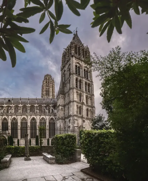 Framed Print : Cathedral of Rouen at night, Normady, France Framed Print : Cathedral of Rouen at night, Normady, France