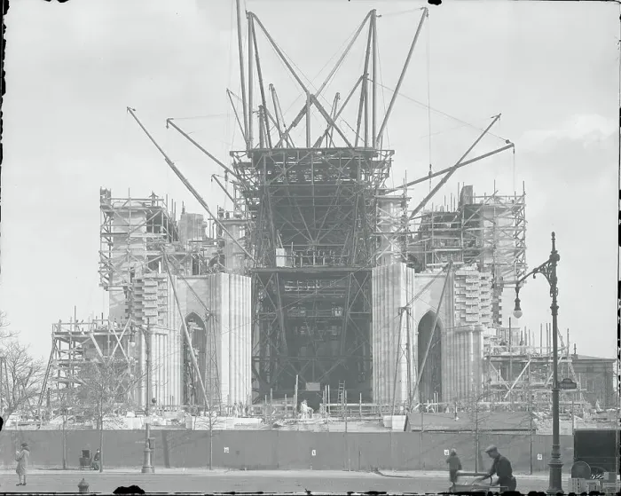 Framed Print : Cathedral of St.John the Divine Under Construction 1926 Framed Print : Cathedral of St.John the Divine Under Construction 1926
